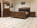 Solid sleigh bed set